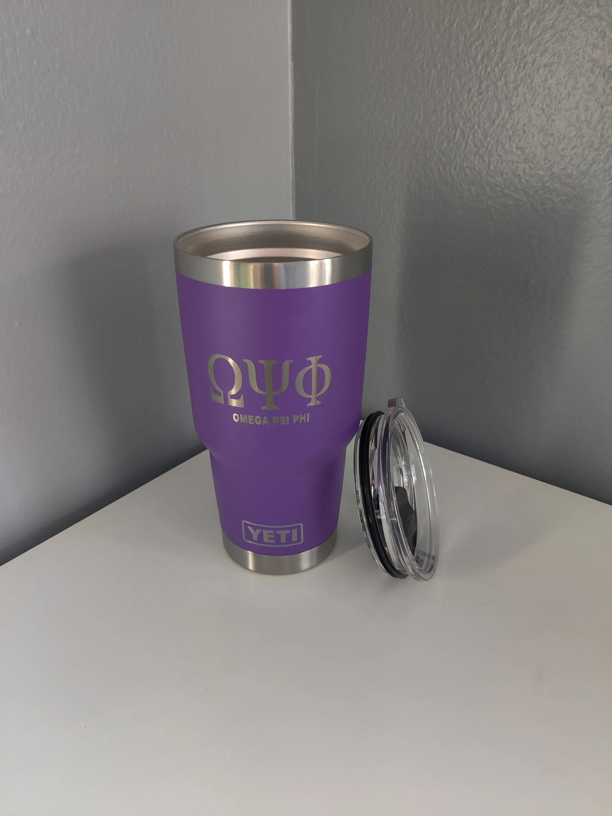 Omega Psi Phi Yeti Custom Engraved Tumbler 30oz